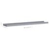 vidaXL Frame Ledge Shelf Set of 2 Gray Lacquered MDF 31.5 in long