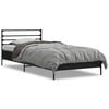 vidaXL Bed Frame without Mattress Black 100 x 78.7 "
