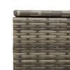 vidaXL Garden Storage Box Grey PE rattan Large Garden Storage Box
