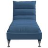 vidaXL Chaise Lounge Blue Fabric (100% polyester), Plywood, Chromed Steel