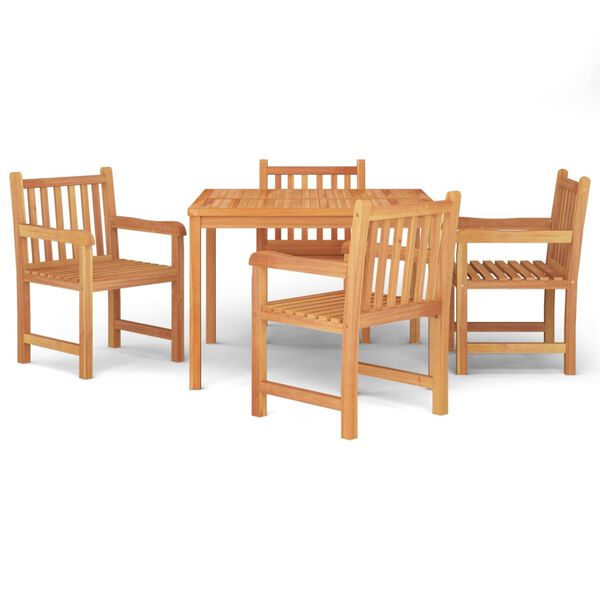 vidaXL Garden Dining Set Teak Solid teak wood 5-Piece Set