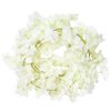 vidaXL Christmas Flower Garland White Artificial silk and PE Large
