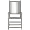vidaXL Garden Chair Set of 3 Grey Solid acacia wood Standard