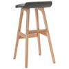 vidaXL Bar Stool Dark Gray Fabric