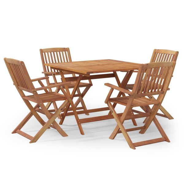 vidaXL Garden Dining Set Natural wood Solid Acacia wood Standard