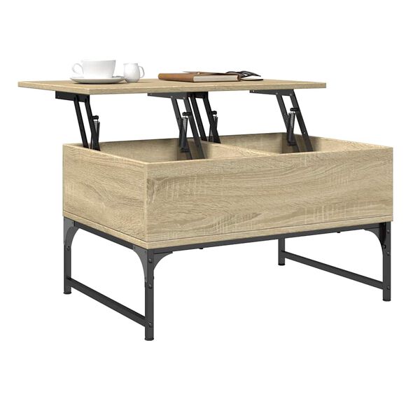 vidaXL Coffee Table Sonoma oak Engineered wood and metal