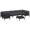 vidaXL Garden Lounge Set Black, Anthracite