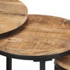 vidaXL Side Table Set of 3 Brown, Black