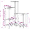 vidaXL Flower Stand Carbonized brown Carbonized solid fir wood