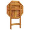 vidaXL Garden Table Brown Solid Acacia wood Compact Foldable