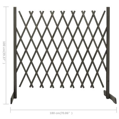 vidaXL Garden Trellis Fence Gray 70.9"x39.4" Solid Firwood
