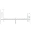 vidaXL Bed Frame White Steel Twin Bed Bed Frame Rectangular