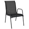 vidaXL Garden Dining Set Black and Dark Grey