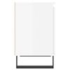 vidaXL Bedside Cabinet Set of 2 High gloss white Engineered wood Small