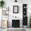 vidaXL Bathroom Furniture Set Black Engineered wood