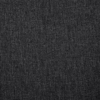 vidaXL Armchair with Chrome Feet Dark Gray Fabric