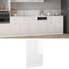 vidaXL Dishwasher Panel High gloss white Engineered Wood