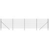 vidaXL Wire Mesh Fence Anthracite 7.2x32.8' Galvanised Steel