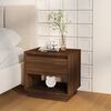 vidaXL Bedside Cabinet Set of 2 Brown Oak Engineered Wood Standard