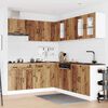 vidaXL Kitchen Cabinet Set Old wood Engineered wood and glass Large
