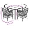 vidaXL Garden Dining Set Black, Cream White