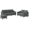 vidaXL Sofa Set Dark Grey Fabric (100% polyester), metal, textilene, plywood