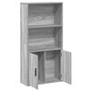 vidaXL Bookcase Grey Sonoma Engineered Wood Medium Bookcase