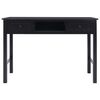 vidaXL Desk Black Paulownia wood Medium Desk Rectangular Vintage