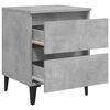 vidaXL Bed Cabinet Concrete Grey Engineered Wood 15.7x13.8x19.7 in