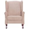 vidaXL Armchairs Cream Polyester fabric, Wooden frame Standard Armchair