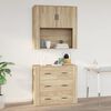vidaXL Wall Cabinet Sonoma Oak Engineered wood Medium Wall Cabinet