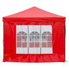 vidaXL Folding Party Tent with Sidewalls Red 9.8'x19.7'