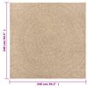 vidaXL Rug Beige Polypropylene 94.5 x 94.5 in Durable Rug Round