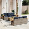 vidaXL 7 Piece Patio Sofa Set with Cushions Grey Poly Rattan (US only)