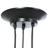vidaXL Pendant Lamp Black Metal Adjustable height, ceiling mounting
