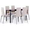 vidaXL Kitchen Dining Set Cappuccino