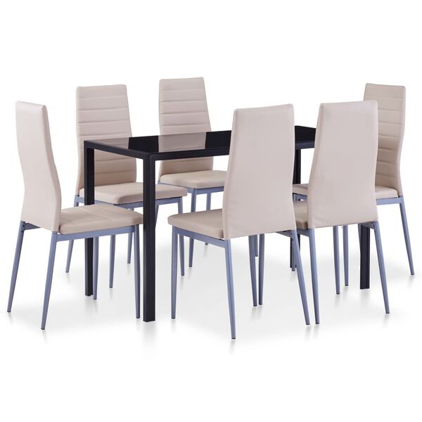 vidaXL Kitchen Dining Set Cappuccino