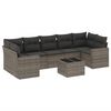vidaXL Garden Sofa Set Set of 8 Grey