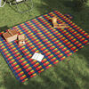 vidaXL Picnic Blanket Foldable Multicolor Plaid 78.7"x59.1" Velvet