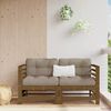 vidaXL Garden Corner Sofa Honey brown Solid pine wood Standard Modular