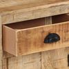 vidaXL Bedside Cabinet Natural and Black Solid Mango Wood Bedside Cabinet