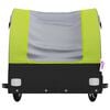 vidaXL Bike Trailer Black and Green 99.2 lb Iron