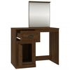 vidaXL Dressing Table Brown Oak Engineered Wood, Acrylic Dressing Table