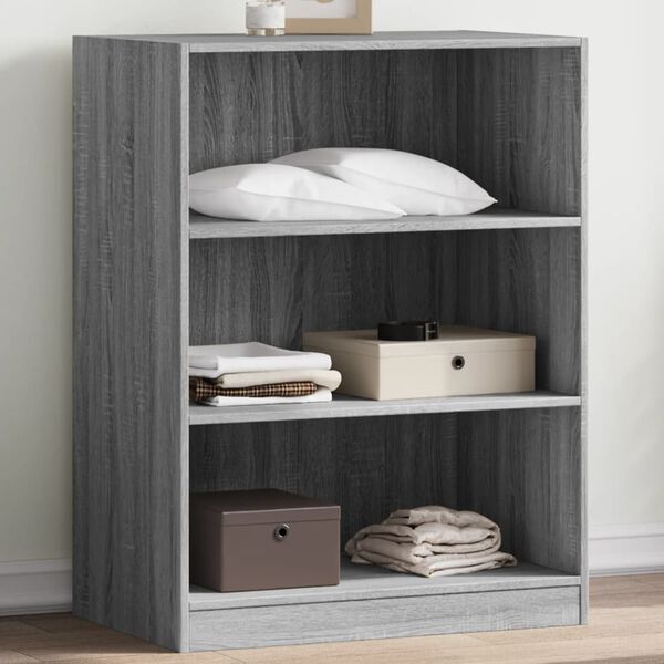 vidaXL Wardrobe Grey Sonoma Engineered Wood Compact Wardrobe