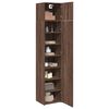 vidaXL Slim Storage Cabinet Brown Oak Engineered Wood Tall