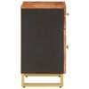 vidaXL Bedside Cabinet Brown and Black Solid Mango Wood Medium