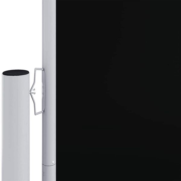 vidaXL Side Awning Black 100% polyester with PU coating Extra Long