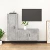 vidaXL TV Cabinet Set Set of 2 Concrete Grey Engineered Wood Medium