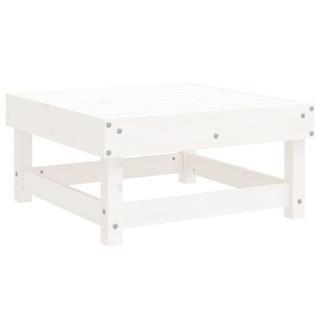 vidaXL Garden Lounge Set White Solid pine wood, Plywood Large Modular