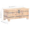 vidaXL Chest White with natural wood grain Solid acacia wood Medium